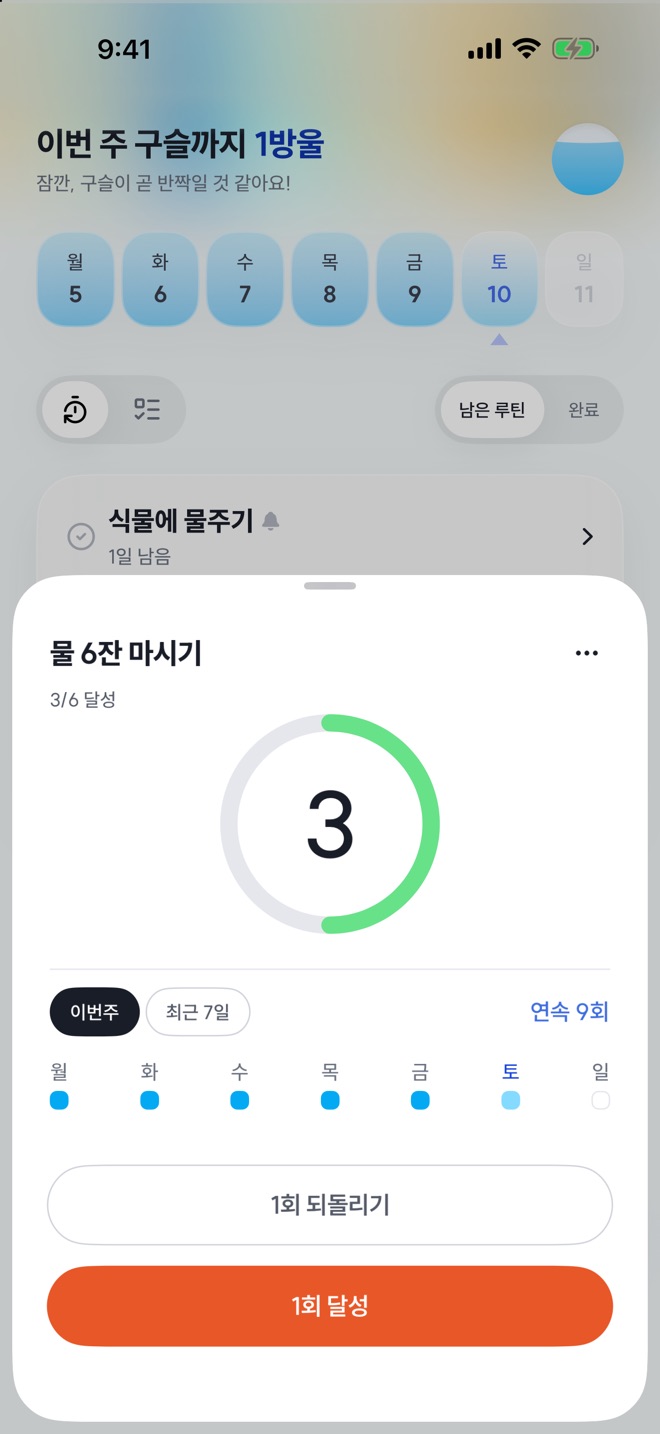 단일 루틴 시트